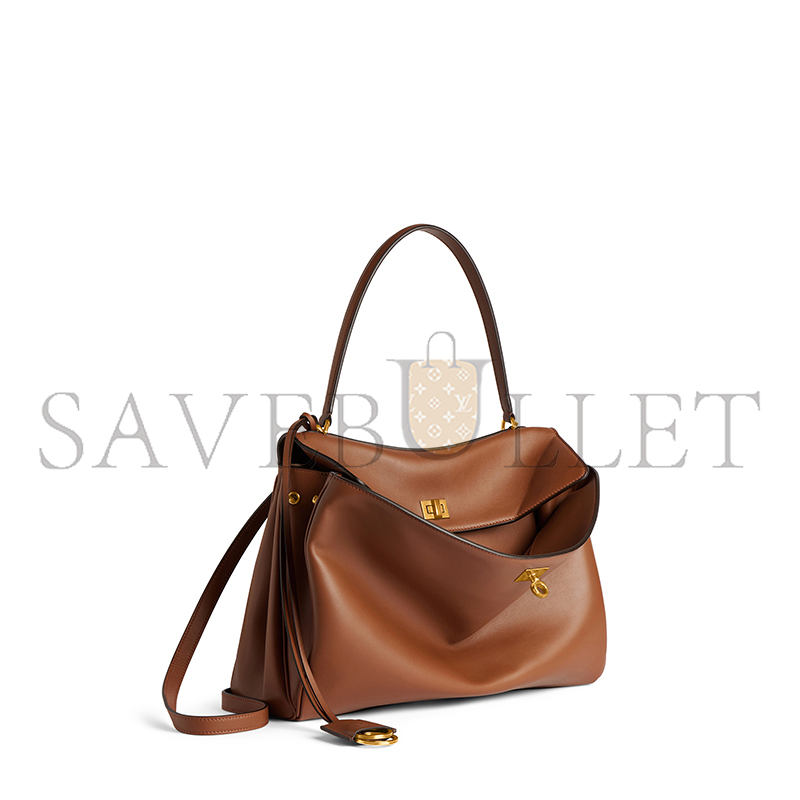 BALENCIAGA WOMEN'S RODEO HANDBAG MEDIUM IN NEW TAN 7897722AA4V2237 (35*23.5*11cm)